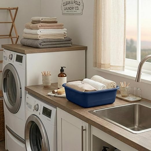 DecorRack 2 Plastic Wash Basins, Large 10 Quart Graduated Bucket, Portable - Image 5
