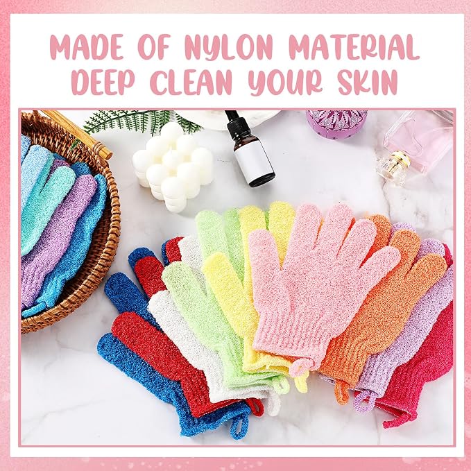Didaey 104 Pcs Exfoliating Glove Bulk Shower Gloves - Image 7