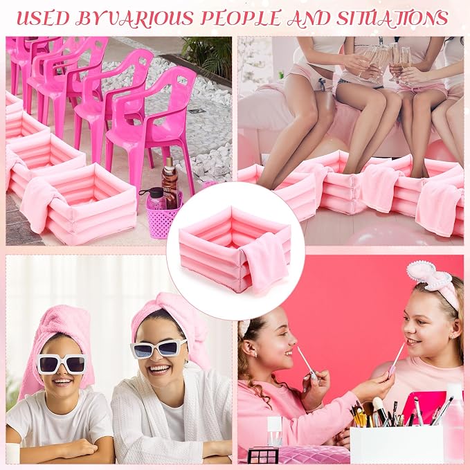 FillTouch 12 Pcs Foot Spa Kit for Girls Kids 12.5''x12.5''x8.3'' Foot Care Bath - Image 7