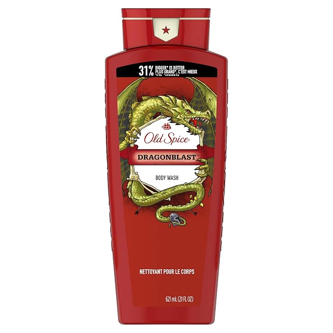 Old Spice Body Wash for Men, Wild Collection Dragonblast Scent, 21 Fl Oz by OldSpice
