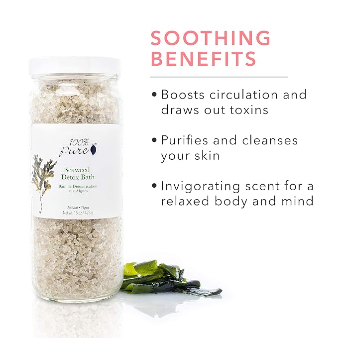 100% PURE Seaweed Detox Bath Soak, Bath Salts - Image 3