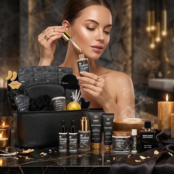 33 Pcs Mother's Day Gift, Charcoal Hydrating Skin Care Gift Set - Image 5