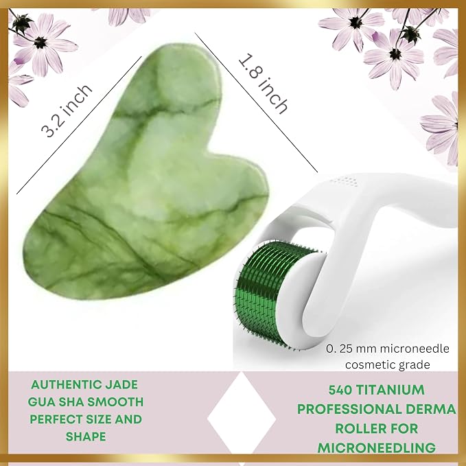 100% Authentic Jade Roller and Gua Sha Set - Image 3