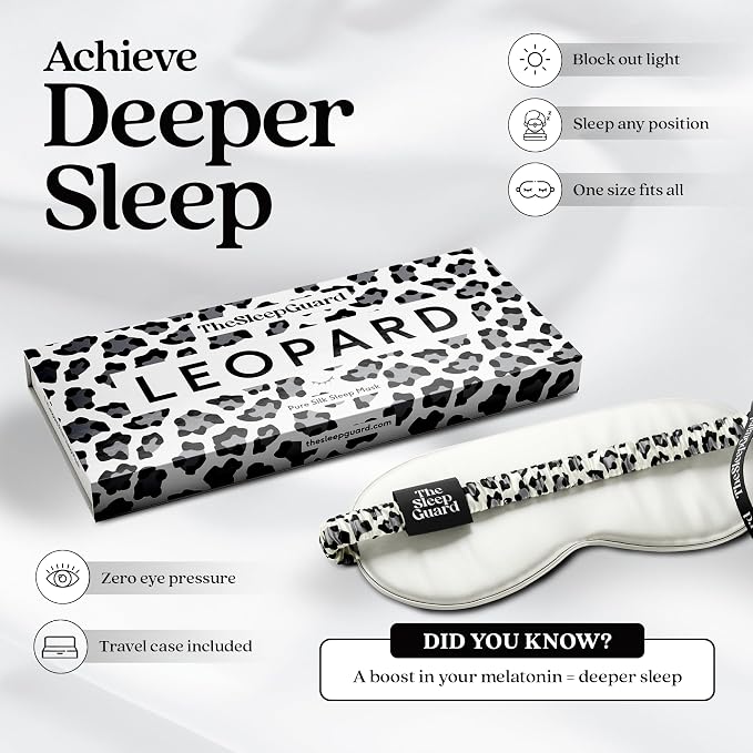 TheSleepGuard Pure Silk Sleep Mask Light Blocking Travel Essentials. Eye Masks - Image 3