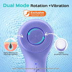 COSLUS FBS03 Face Scrubber Facial Cleansing Brush: 2 in 1 Spin and Vibration - Image 2