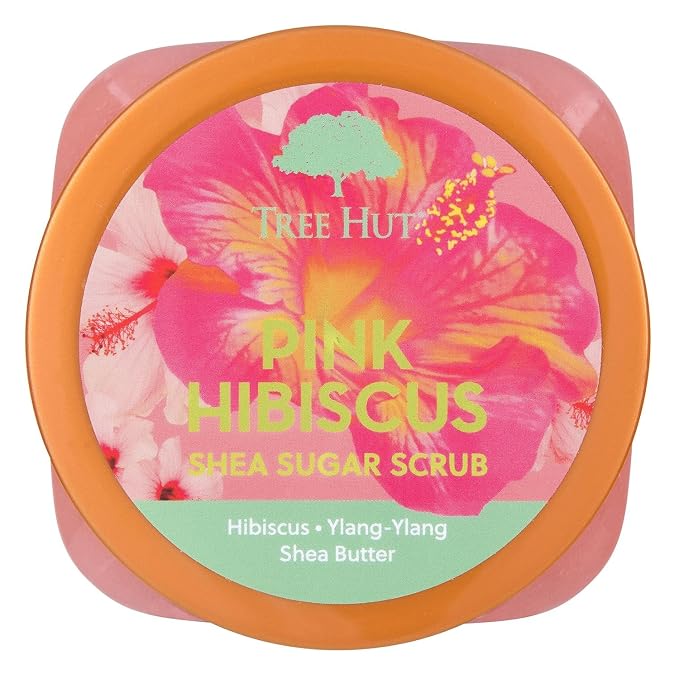 Tree Hut Pink Hibiscus Shea Sugar Scrub, Mothers Day Gifts, Exfoliating - Image 2