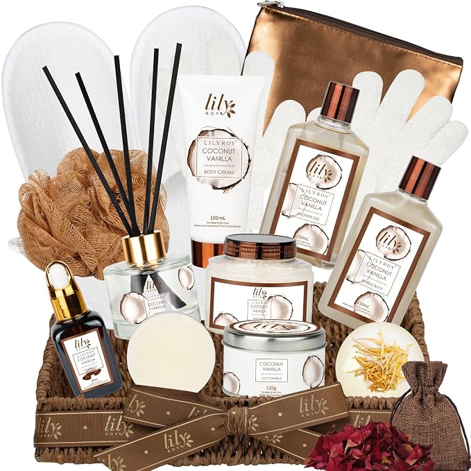 Mother's Day Gift Basket for Mom, Spa Gift Basket for Women, Gifts for Women by LILYROY