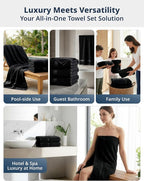 LANE LINEN 100% Cotton Bath Towels 4 Pack - Image 7