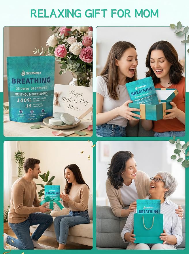 Shower Steamers Aromatherapy 15 Pack, Menthol & Eucalyptus Shower Bombs - Image 7