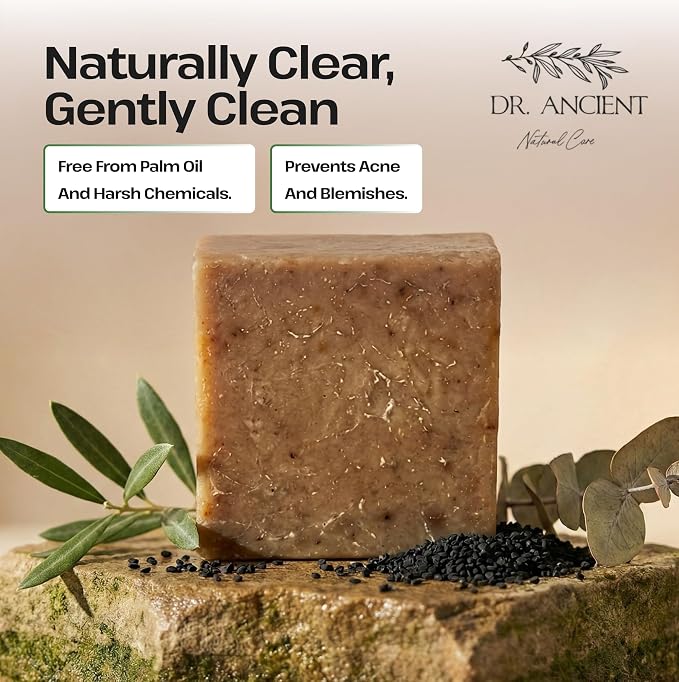 Dr. Ancient Black Seed Soap Bar – Organic, Vegan Handmade Soap - Image 3