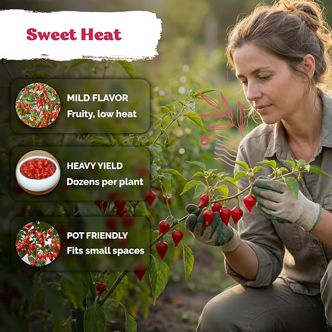 KVITER 50 Pimenta Biquinho, Sweety Drop Peppers Seeds – Chupetinho, Pimenta de - Image 4