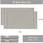 Madison Park Turkish Bath Towel Set 100% Cotton Bath Towel 600GSM Oversized - Image 7