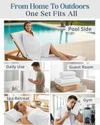 Casa Platino 100% Cotton Luxury Bath Towel Set 8 Pieces - Image 7