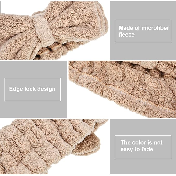 3 Pieces Towel Headbands for Women Makeup Headband for Washing Face Makeup Spa - Image 3