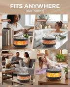 Essential Oil Diffuser with Himalayan Salt Lamp, 350ml Ultrasonic Aromatherapy - Image 7