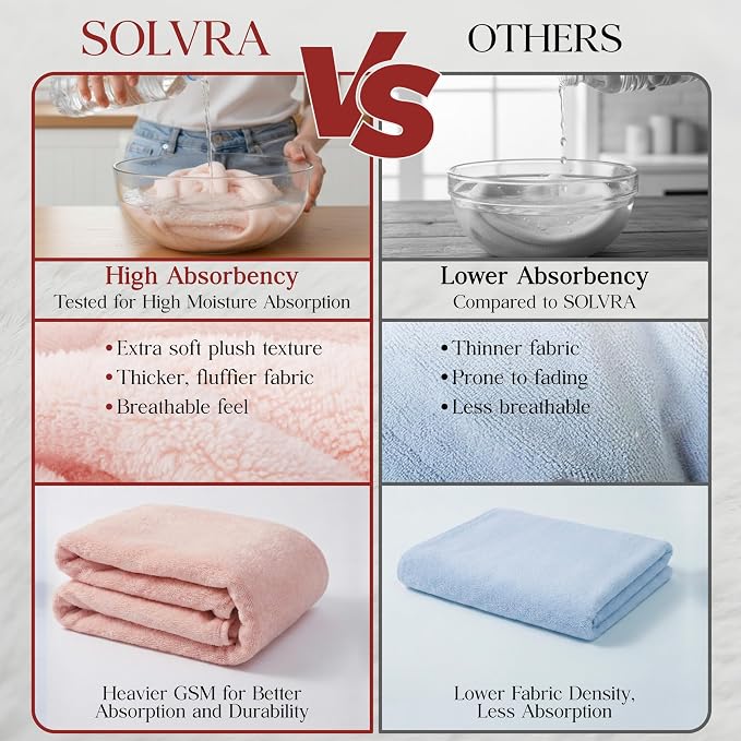 3 Pack Large Microfiber Hair Towel Wrap - Image 3