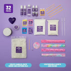 Claire’s DIY Bath Bomb & Scented Candle Making Set, 32-Piece Spa Craft Kit - Image 4