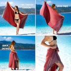 RAY SILVER Turkish Beach Towel – 100% Turkish Cotton 40"x71" Quick Dry - Image 3
