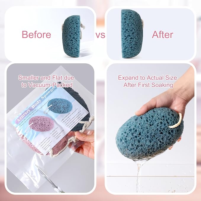 Shower Sponge for Body, Soft Loofah Puff Foam Sponges Gentle Cleansing & - Image 5