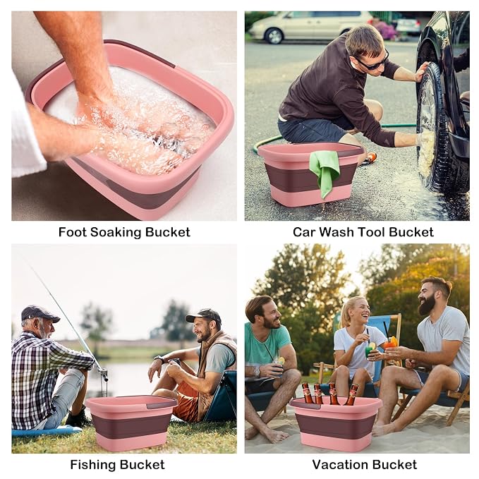 Foot Bath Collapsible Foot Soak Tub, Beinilai Collapsible Foot Bath Basin - Image 5