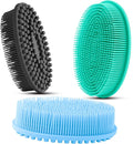 3 Pack Silicone Body Scrubber, Soft Silicone Loofah Exfoliating Body Scrubber by Slergut