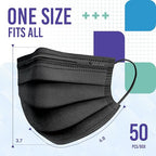 Medtecs Face Mask Disposable – 2, 3-Ply Breathable, Soft Fit – Adult Size – - Image 5