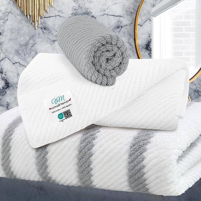 VOOVA & MOVAS Towel Set for Bathroom by VOOVAMOVAS