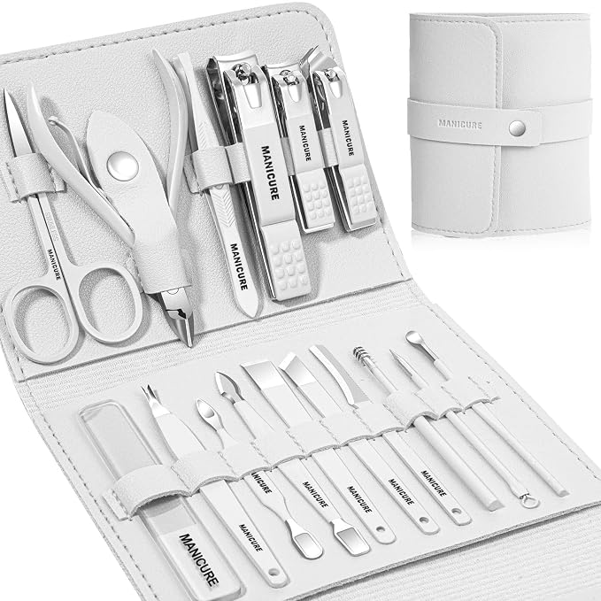 Manicure Set Professional Nail Clippers Pedicure Kit by Leipple