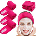 Whaline Spa Facial Headband 4 Packs Head Wrap Terry Cloth Headband Adjustable by Whaline