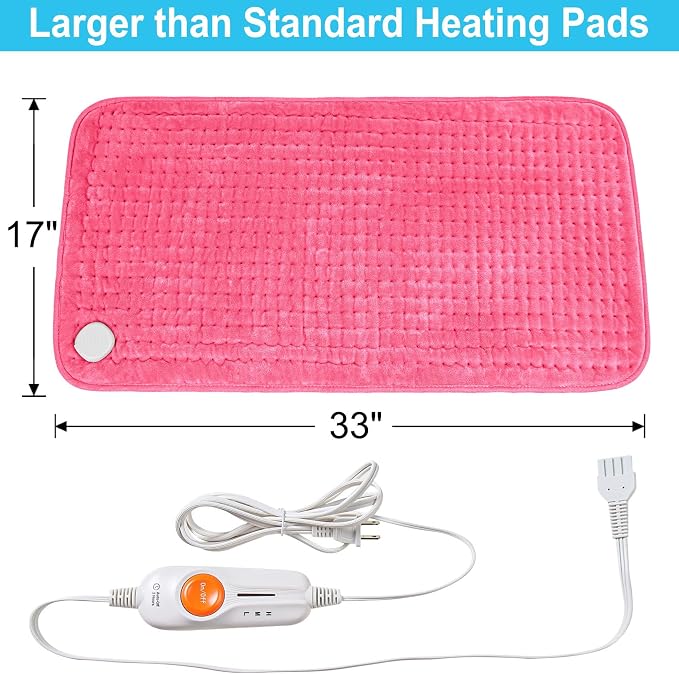 Boileau Electric Heating Pad for Back Pain and Period Cramps Relief, 3 Heating - Image 9