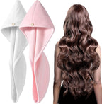 YFONG 2 Pack Microfiber Hair Towel Wrap by YFONG