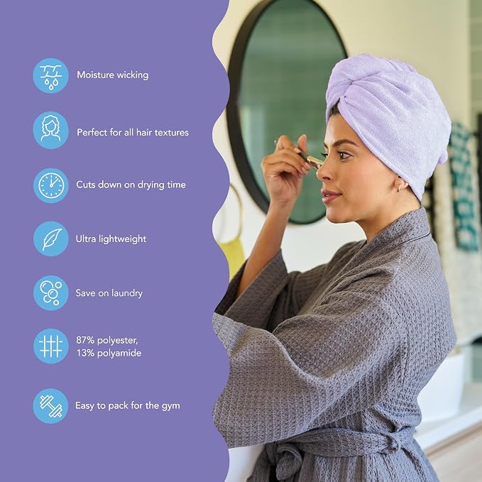 Turbie Twist 2-Pack Microfiber Hair Towel - Image 2