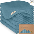 6-Pack Baby Washcloths – Soft Absorbent Viscose from Bamboo Washcloths by KeaBabies