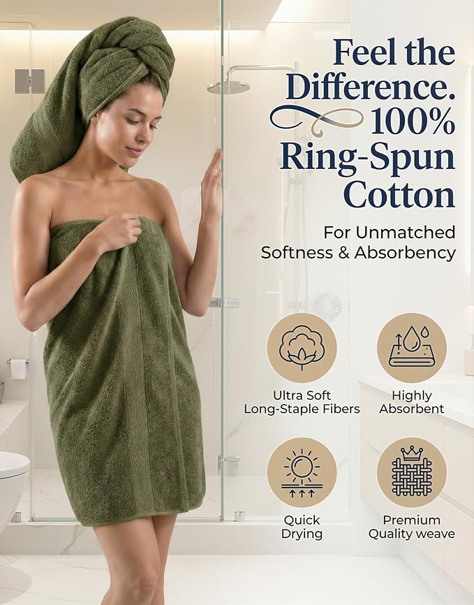 LANE LINEN Cotton Towels for Bathroom - Image 2