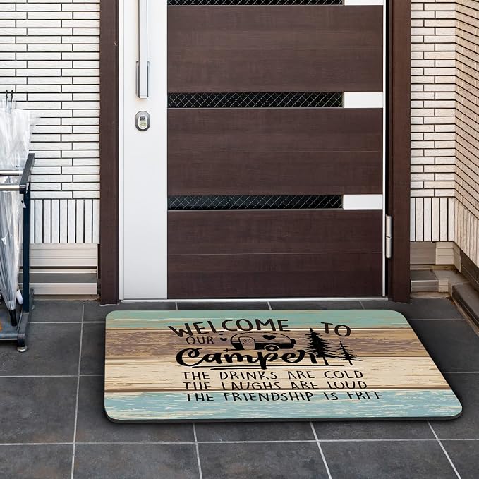 Welcome to Our Camper Soft Diatom Mud Absorbent Bath Rug 17'x30', Reversible - Image 6