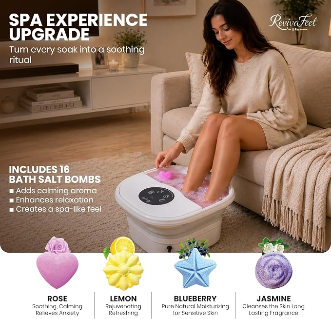 Collapsible Foot Spa Electric Rotary Massage, Heated Foot Bath - Image 4