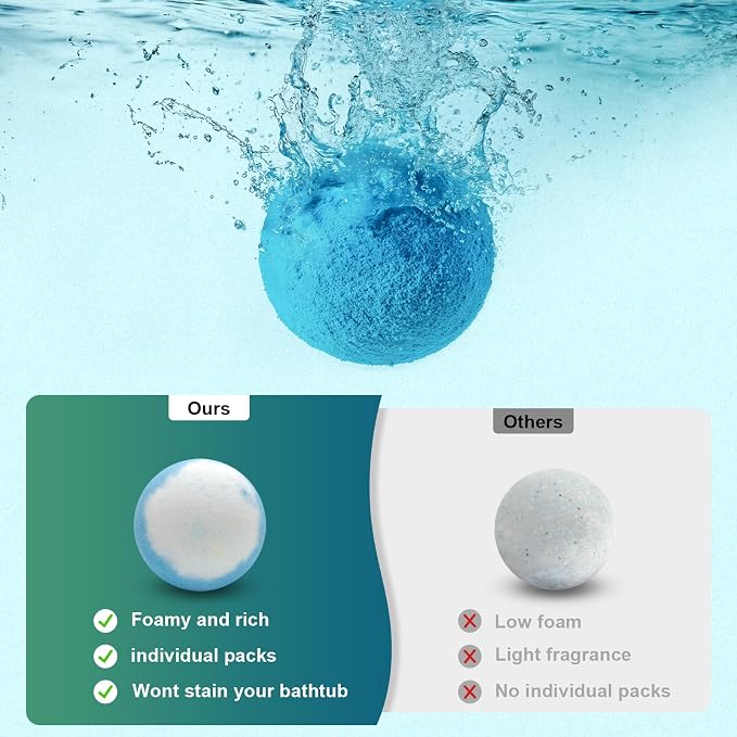 Bath Bombs Birthday Gifts for Women & Men Set, 12 Pack Handmade Natural Organic - Image 5