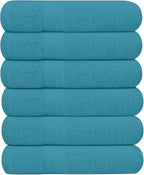 KAHAF COLLECTION 6 Pack Bath Towels Set 100% Ring Spun Cotton, Lightweight by KAHAF+COLLECTION