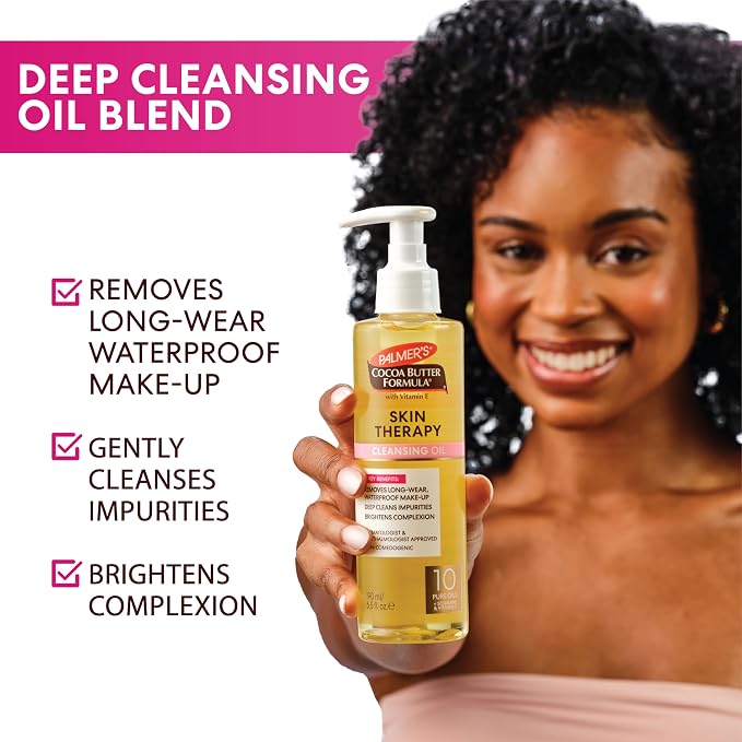 Palmer's Cocoa Butter Formula Skin Therapy Cleansing Oil, Gentle Makeup Remover - Image 4