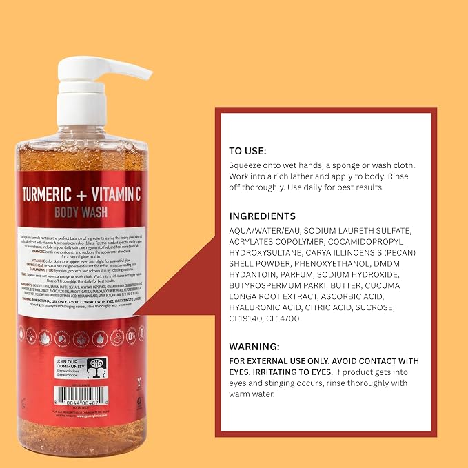 SpaScriptions Vitamin C & Turmeric Body Wash – Brightening Gentle Cleansing - Image 8