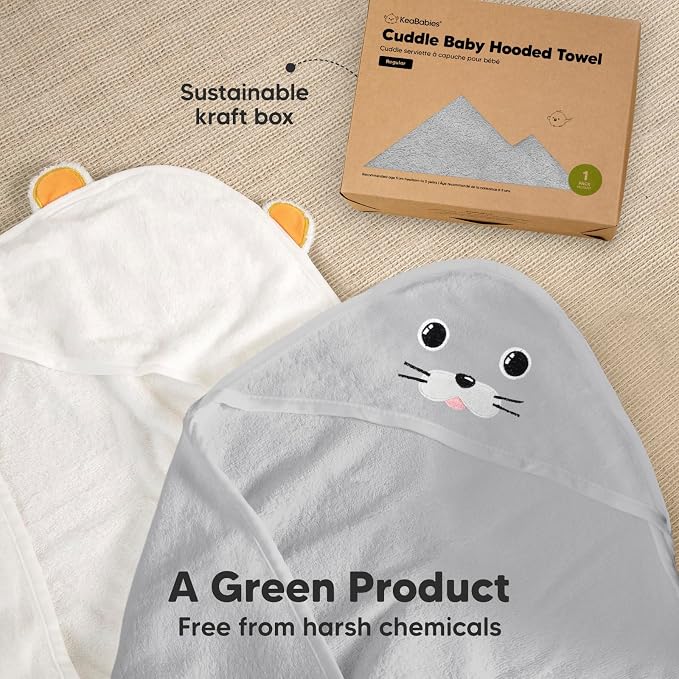 KeaBabies Hooded Baby Towel for Newborn - Image 8