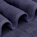 White Classic Luxury Soft Navy Bath Sheet Towels - Image 3