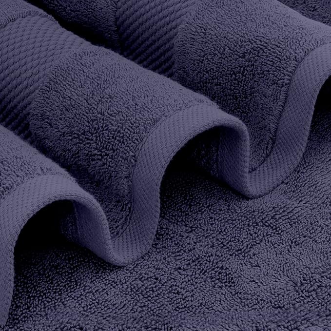 White Classic Luxury Soft Navy Bath Sheet Towels - Image 3