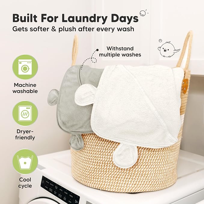 KeaBabies 2-Pack Hooded Baby Towels - Image 5