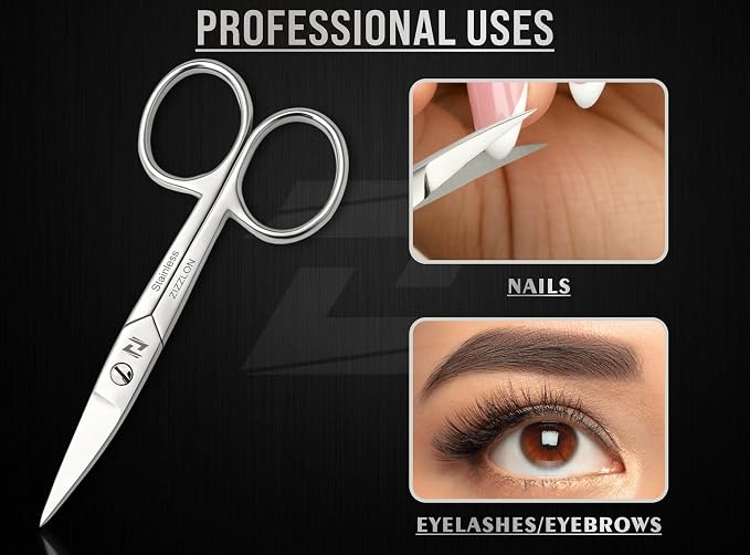 Nail Scissors Curved for Women and Men, Long Lasting Sharp Nickel Plated for - Image 2