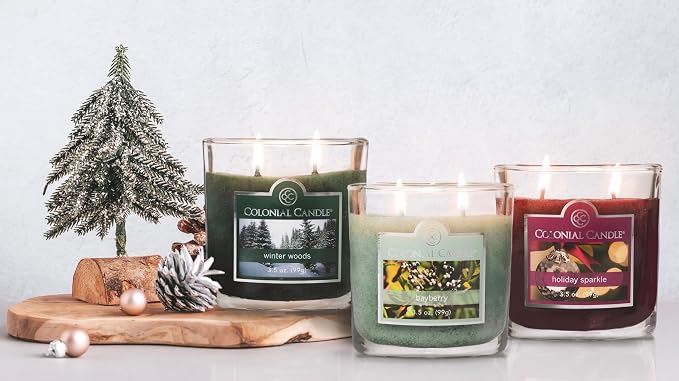 Colonial Candle Winter Woods Scented Jar Candle, 2 Wick, 3.5 oz, Mottled Wax - Image 7