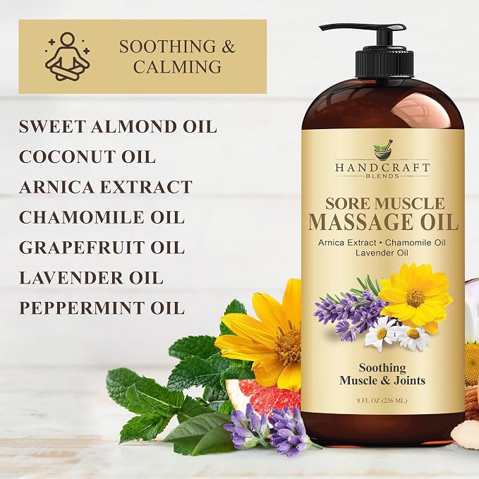 Handcraft Blends Sore Muscle Massage Oil 8 Fl Oz - Image 7
