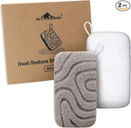 myHomeBody Dual-Texture Shower Sponge, Beauty Body Scrubber Exfoliator by myHomeBody