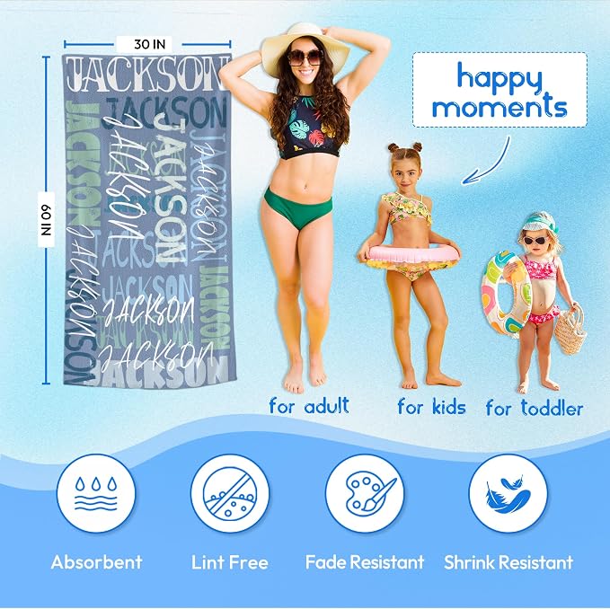 JML Personalized Beach Towel - Image 3