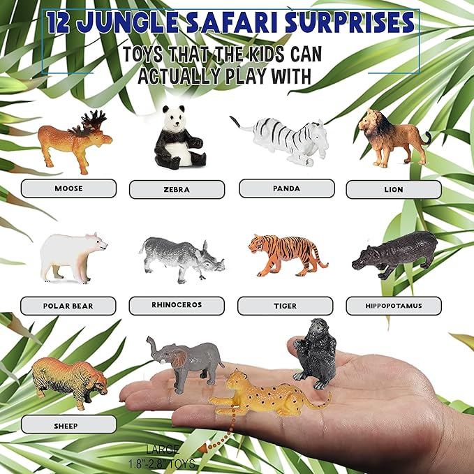 Bath Bombs for Kids with Surprise Inside- 12 pk Kids Bath Bombs with Jungle Toys - Image 4